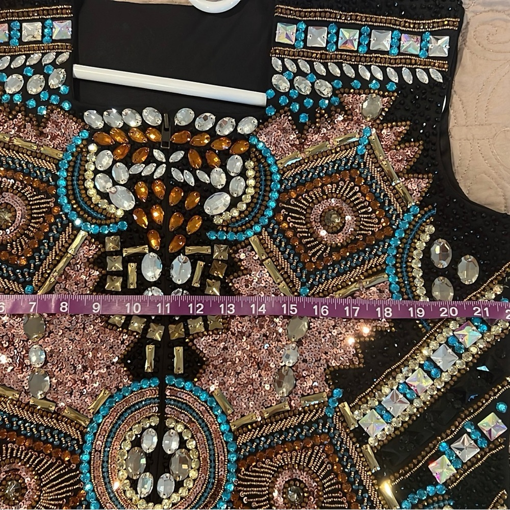 Embellished Multicolor Beaded Show Vest